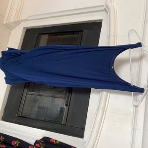 Blue tank maternity dress